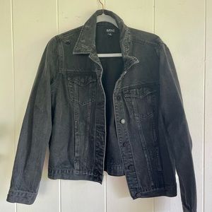 Black Denim Jacket - Medium